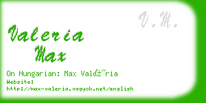 valeria max business card